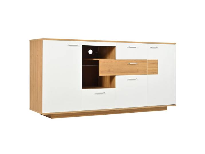 Buffets en mdf avec led blanc naturel 160x40x77 cm