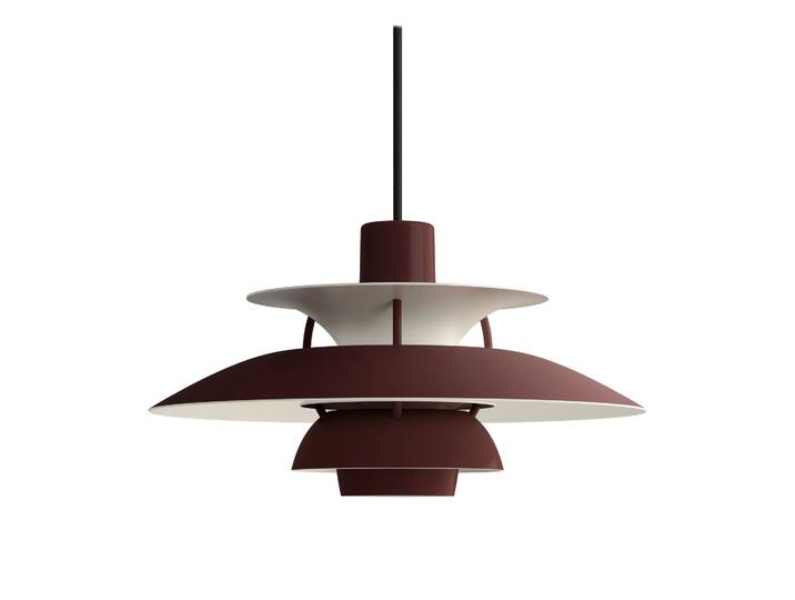 Louis Poulsen PH 5 Pendelleuchte Ø300, Monochrom burgundy