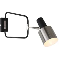 Wandleuchte Lampe Schlafzimmerleuchte Spotleuchte Wohnzimmer, Metall schwarz E27