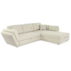 Ecksofa mit Funktion Jengen Stoff Beige Hellbeige