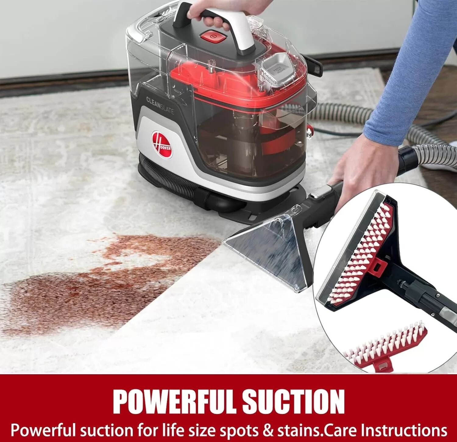 INF Ersatzbürstenkopf-Set kompatibel mit Hoover CleanSlate Portable Spot Cleaner Zubehör