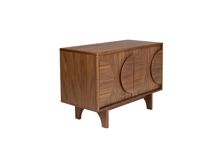Massivholz Design Sideboard „Groove“ - 2-türig Eiche Nussbaum Zuiver