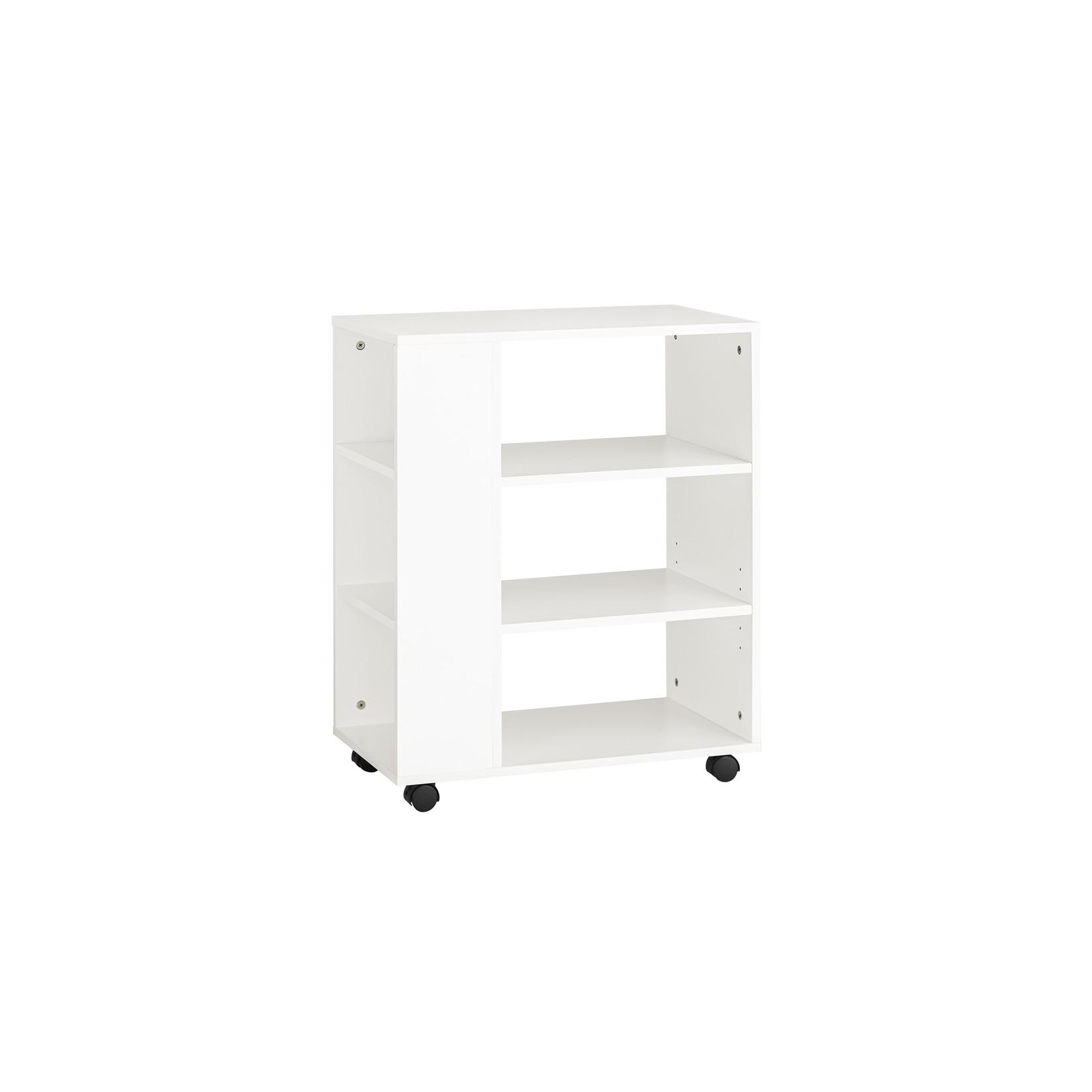 SoBuy Schubladenschrank fürs Büro mit 4 Fächern Weiß 60x35x75cm Modern