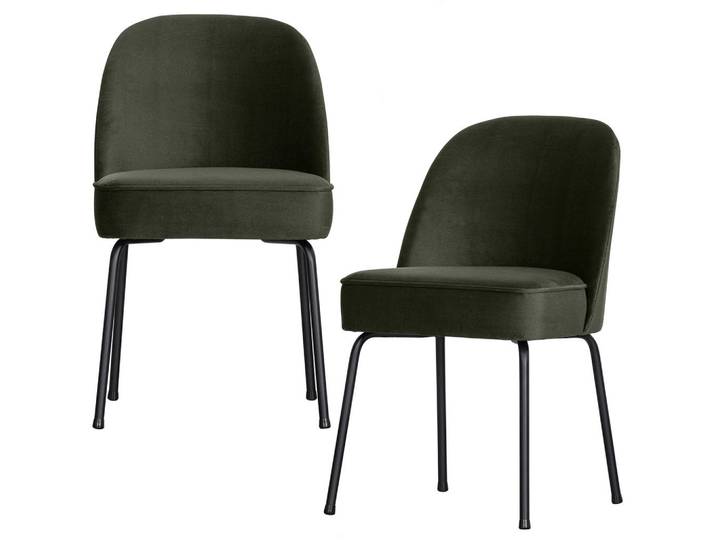 Livetastic Stuhl-Set Vogue, Dunkelgrün, Rundrohr, 50x83x57 cm, Esszimmer, Stühle, Polsterstühle