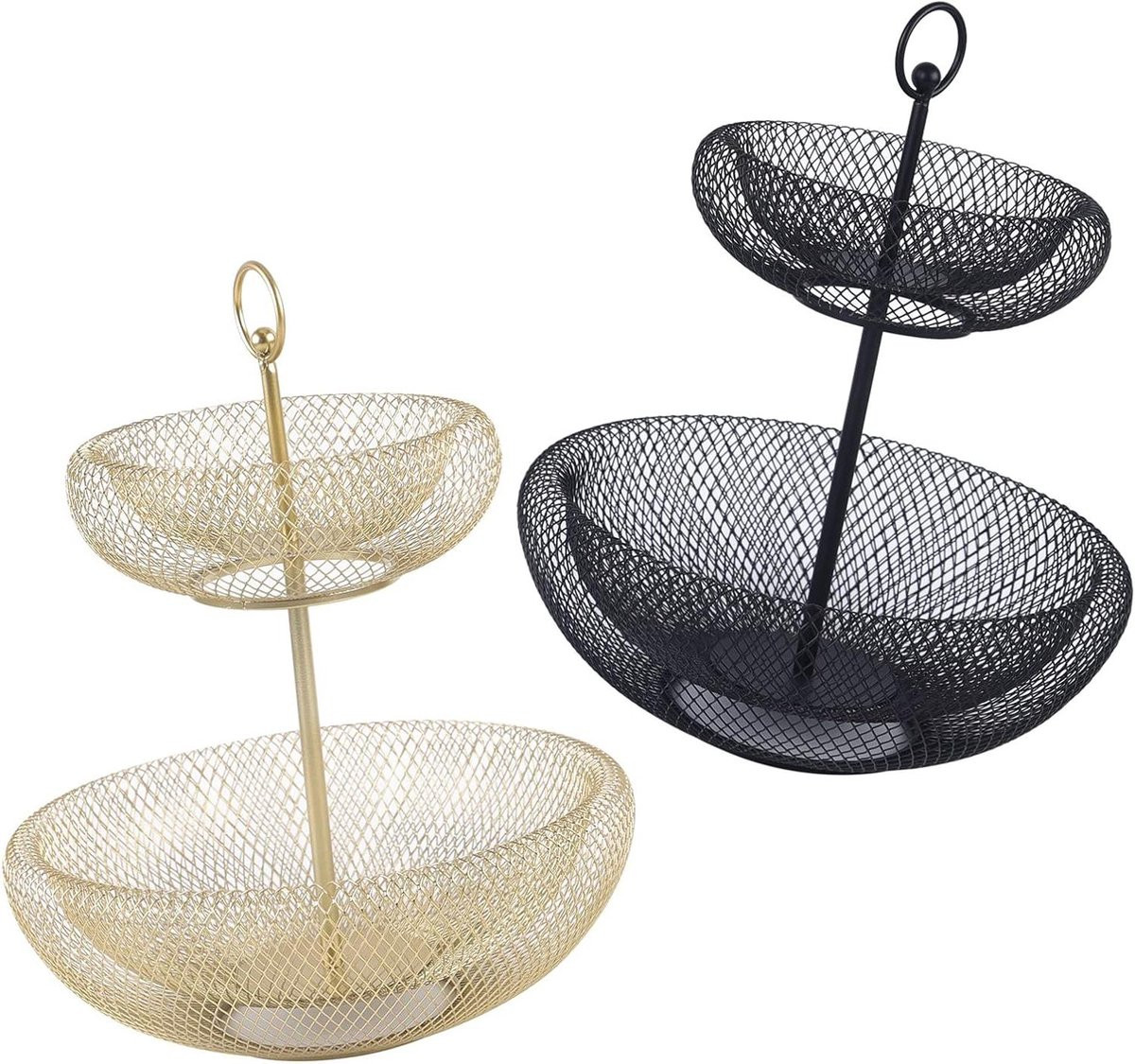 Fruitmand Decoratieve schaal Zwart Hoogte: 365 cm