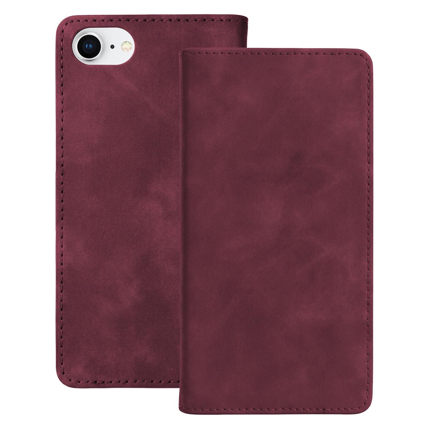 OEM Smart Suede-Hülle für iPhone 7 / 8 / SE 2020 / SE 2022, bordeauxrot (Apple iPhone 7, Apple iPhone 8) (71739255)