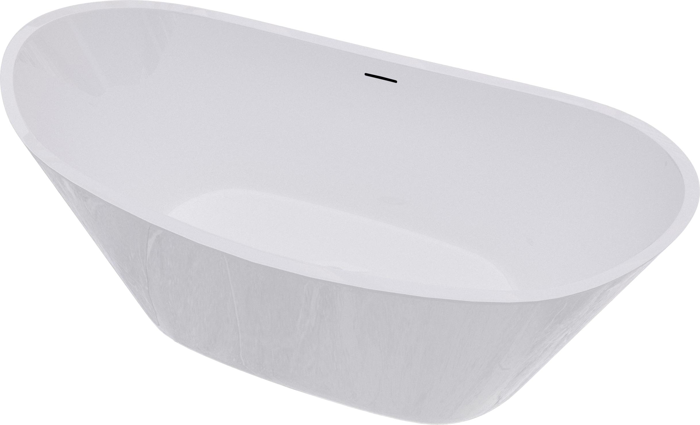 AICA freistehende Badewanne 150x72cm Oval Acrylwannen inkl.Ab-/Überlauf.Vorinstalliertes Zubehör