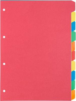 Kartonregister Schäfer Shop Select, 1er Pack, 4-fach Lochung, 160 g/qm Recyclingkarton, 10-teilig