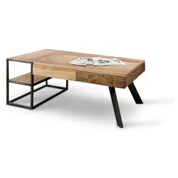 WOLFMÖBEL Couchtisch City Holz Braun Akazie