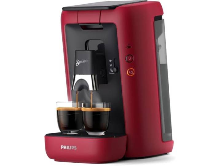 PHILIPS Senseo Maestro Kaffeepadmaschine, rot, 3 Spezialitäten 1 oder 2 Tassen, Coffee Boost, Intense Plus, Memo-Funktion, Entkalkungsanzeige, 1,2 L (CSA260/90)