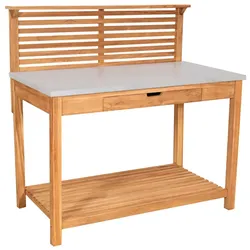 deVries Teak-Pflanztisch - 114x66x124cm - naturfarben -