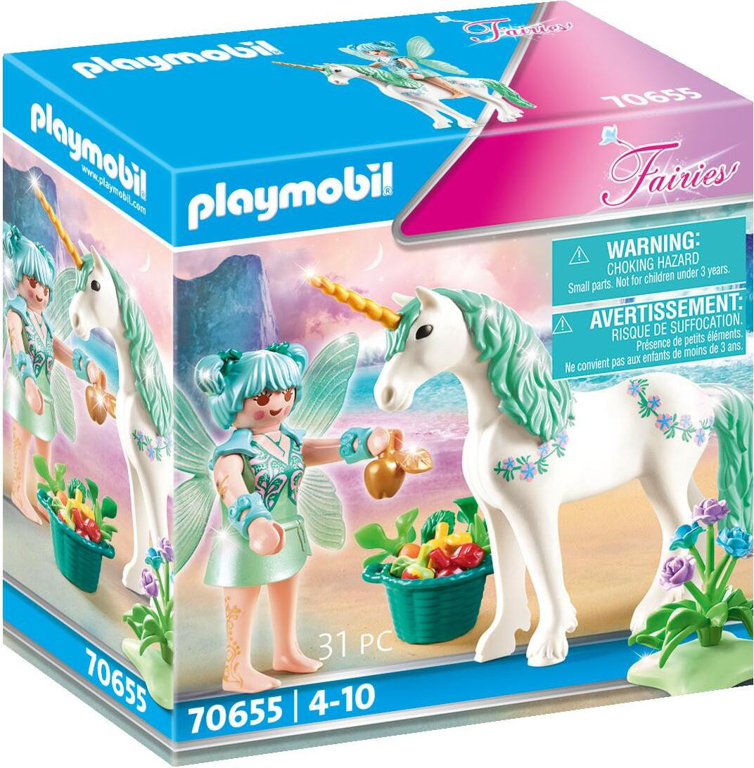Playmobil Eenhoorn met fee die voer geeft
