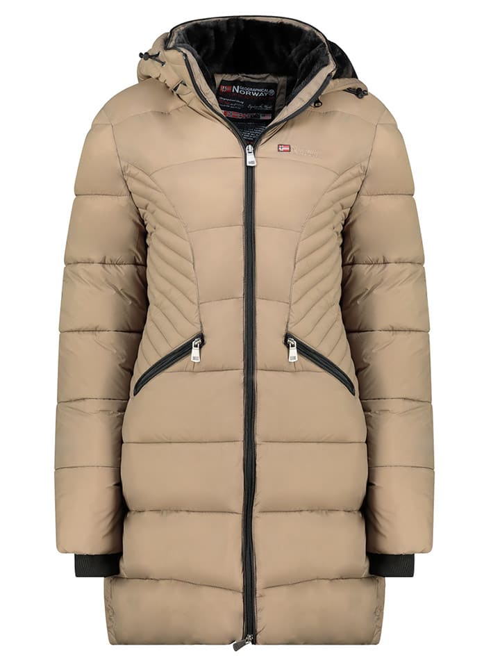 Geographical Norway Wintermantel "Bee" in Taupe - L