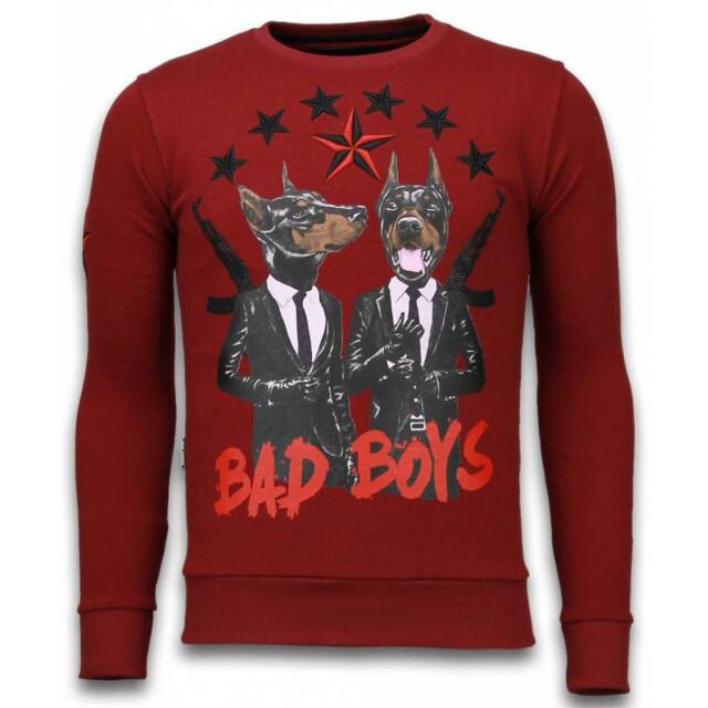 Local Fanatic Bad boys rhinestone sweater