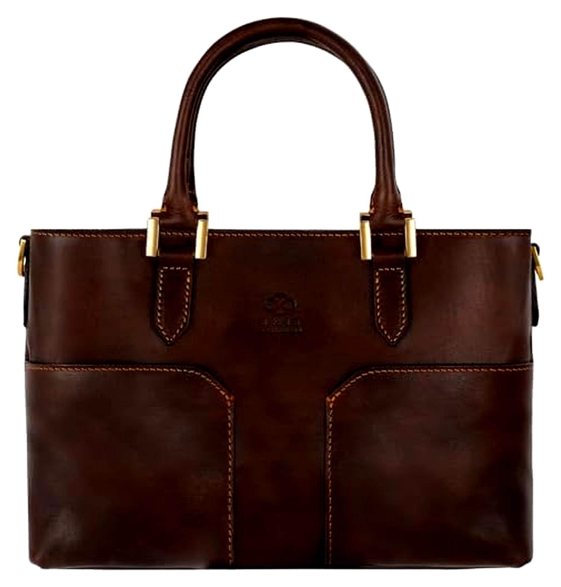 Handtasche Damen - Schultertasche aus Leder - Hergestellt in Italien - Tasche für Damen