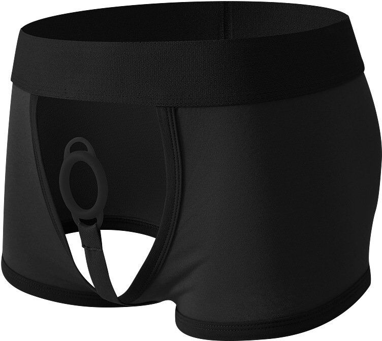 MenSexyWear Boxer Ouvert avec Anneau Opcock Noir