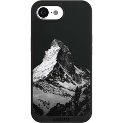 Nivocase Handyhülle für Apple iPhone 17e Hülle NIVOpure Case Schwarz Alpspitze Berg Schnee (Apple iPhone 17e), Smartphone Hülle, Schwarz