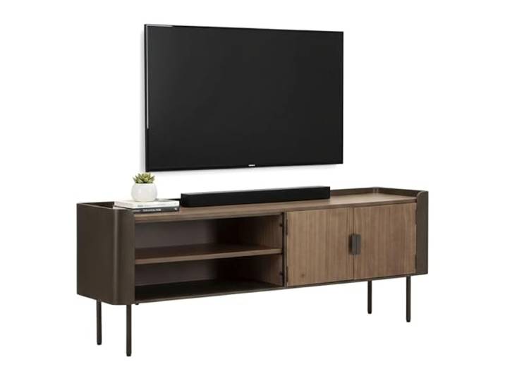 Dmora TV-Möbel Berlingo 150x42x58h cm Grau 2 Böden 3 Fächer