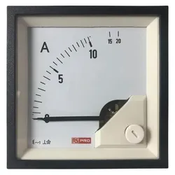 RS PRO, Energiemessgerät, Amperemeter 20 (Input)A AC Dreheisen, 68mm x 68mm T. 54 (<30 A)mm, 0 20 (Input)A / 1 %
