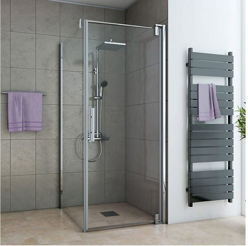 Breuer Europa Design Seitenwand links 90 cm für Drehtür, mit CER+ Beschichtung