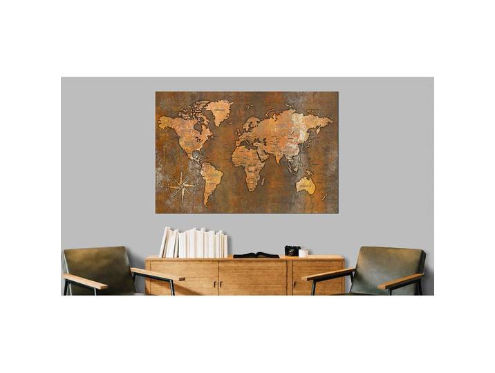 Tableau Rusty World Liège Cuivre 120 x 80cm