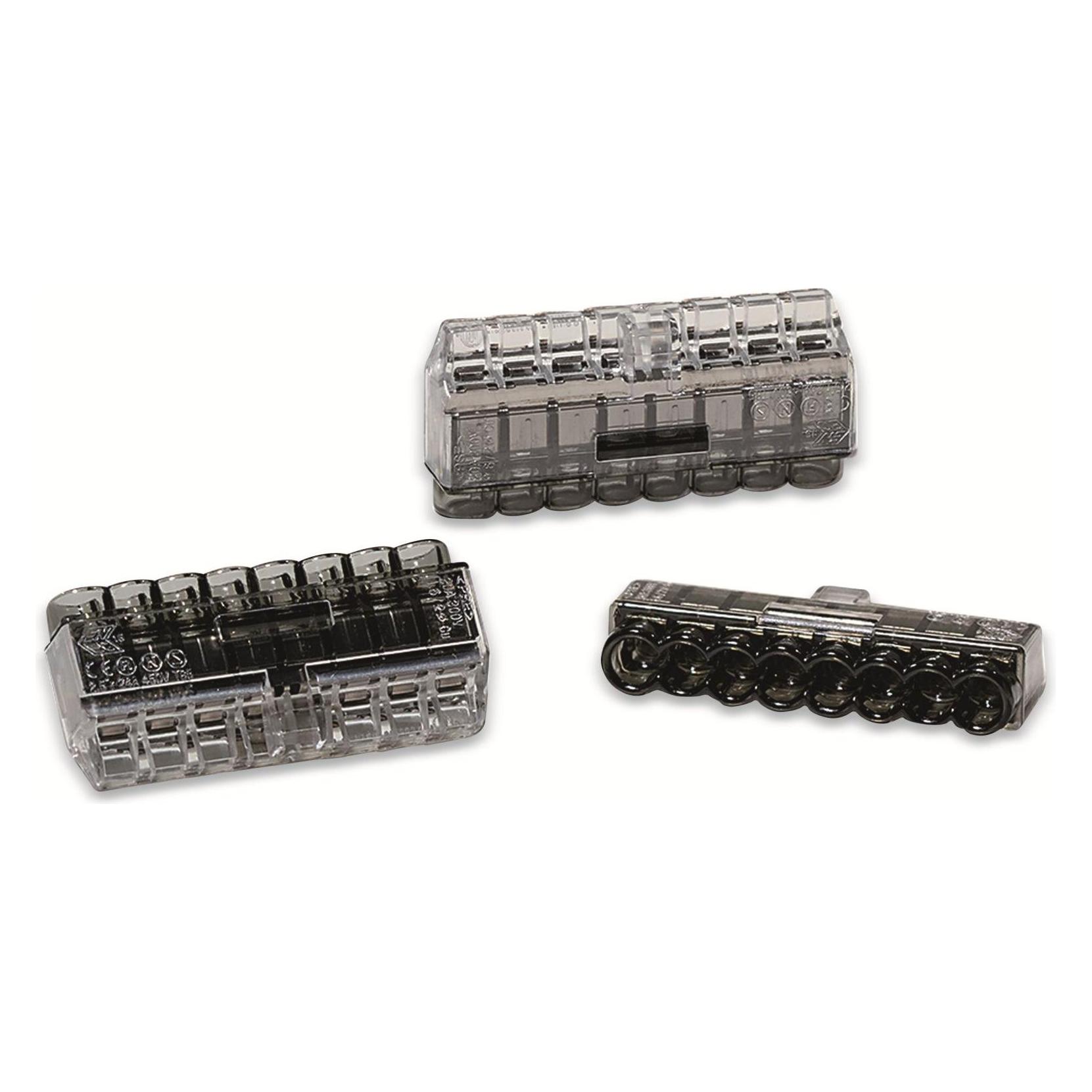 HellermannTyton Dosenklemme Pole=8, 0.5...2.5 mm² (HCPM-8 PC BK 50)