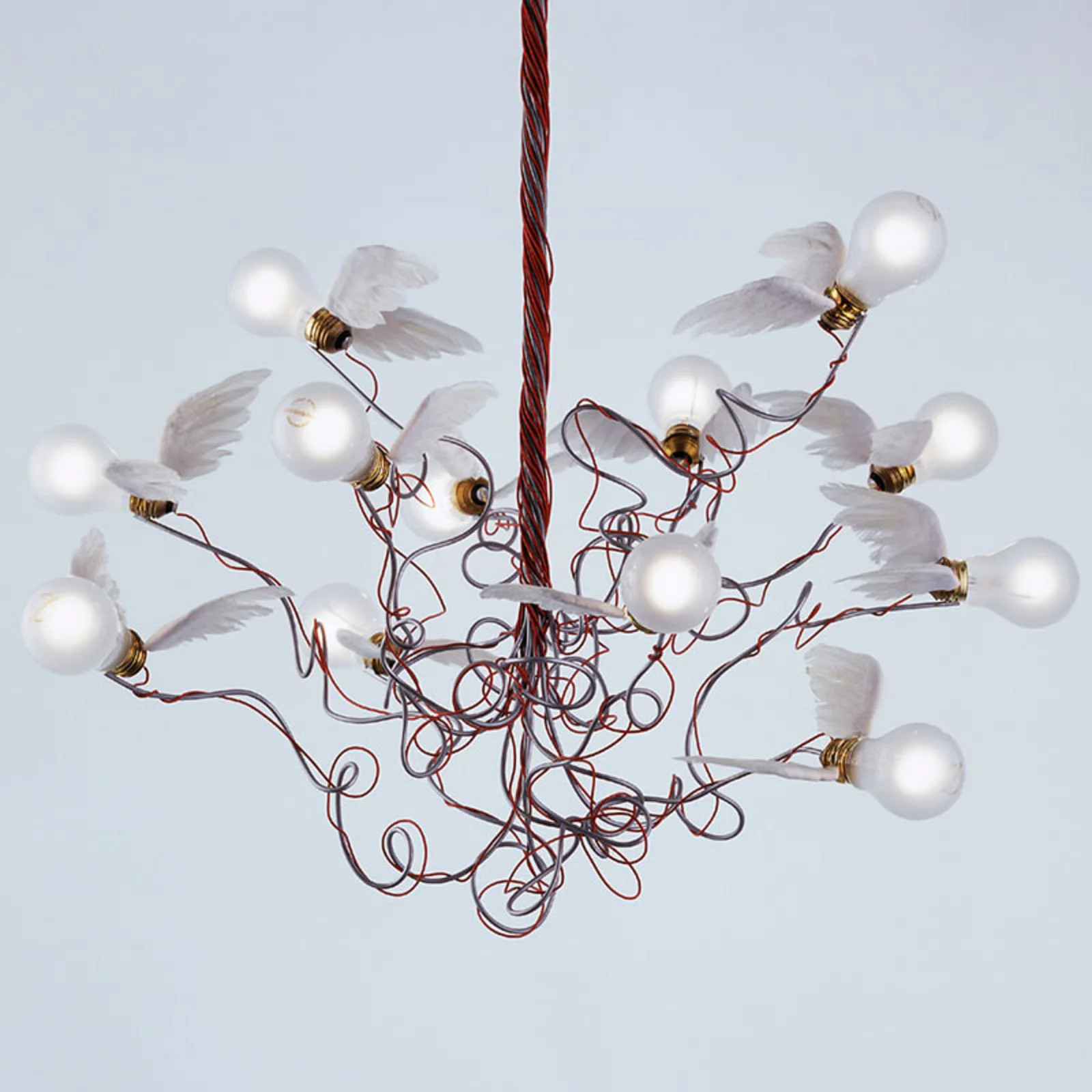 Ingo Maurer Birdie LED Hanglamp Rood - Designer Metaal