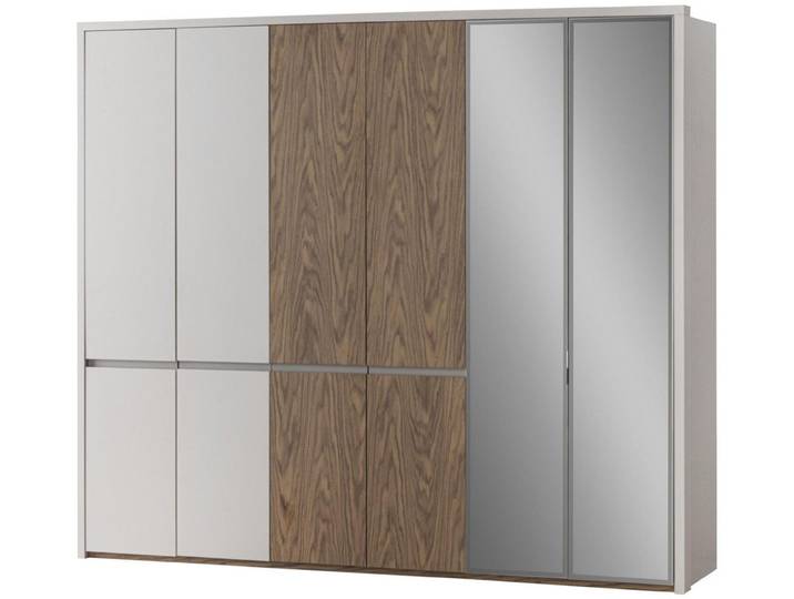 Xlmoebel Kleiderschrank Moderner Mehrfarbiger Kleiderschrank Holz Glas Schlafzimmer Stauraum