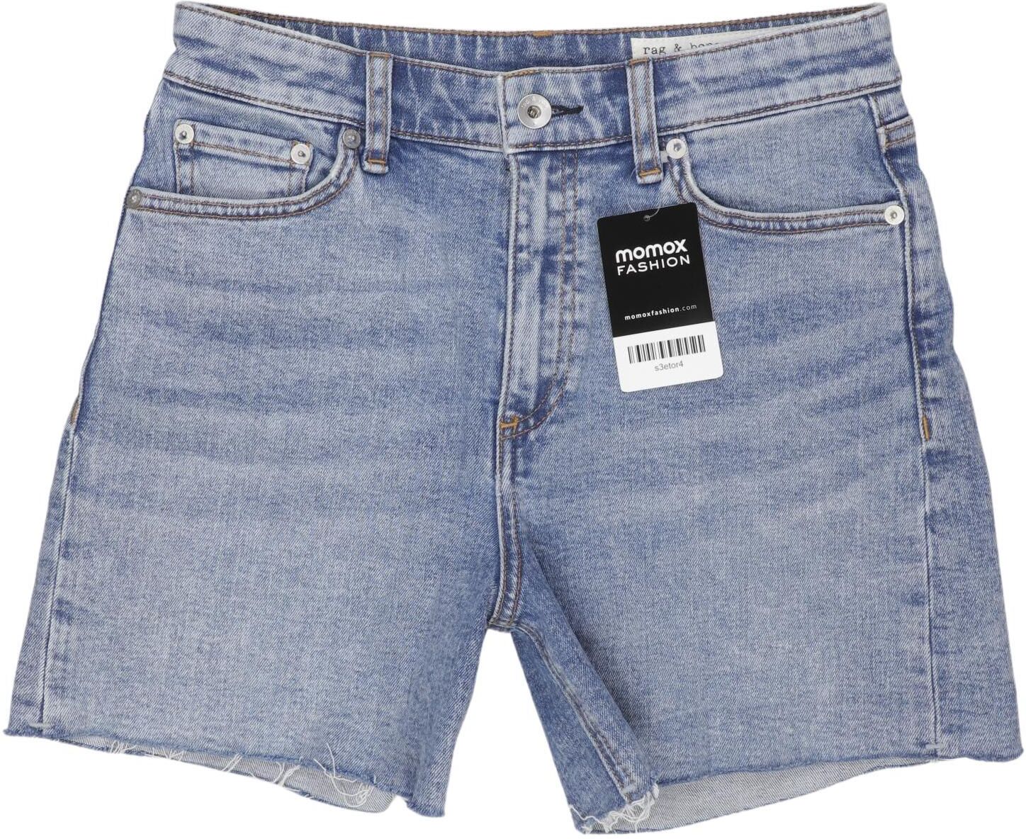 rag & bone Damen Shorts, Hellblau, Gr. W26, Baumwolle / Synthetik / Elasthan - Second Hand