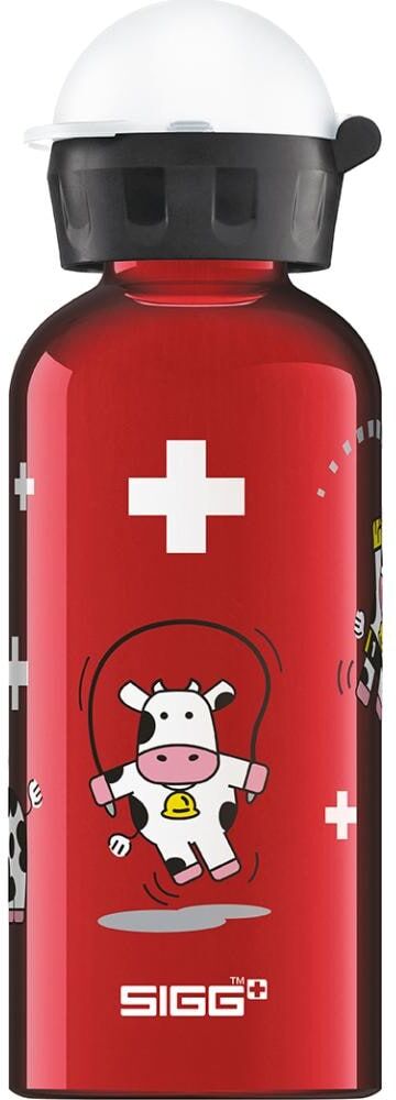 Trinkflasche SIGG "KBT Funny Cows 400 ml", Baby, Gr. 400ml, rot, Aluminium, Trinkflaschen Trinkflasche rot 400ml