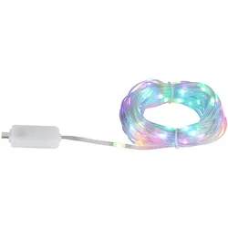 Farbwechsel LED Band USB Lichterkette Dekobeleuchtung bunt RGB, 50x LED, L 500 cm
