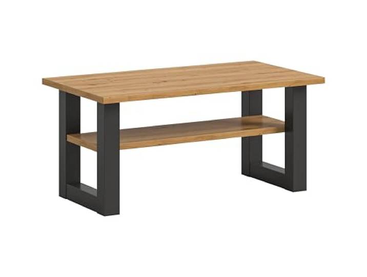 xonox.home - Couchtisch Seattle 90x42x50 cm in Artisan Eiche - Wohnzimmertisch Sofatisch Beistelltisch Kaffeetisch - robust und langlebig funktional einfache Montage