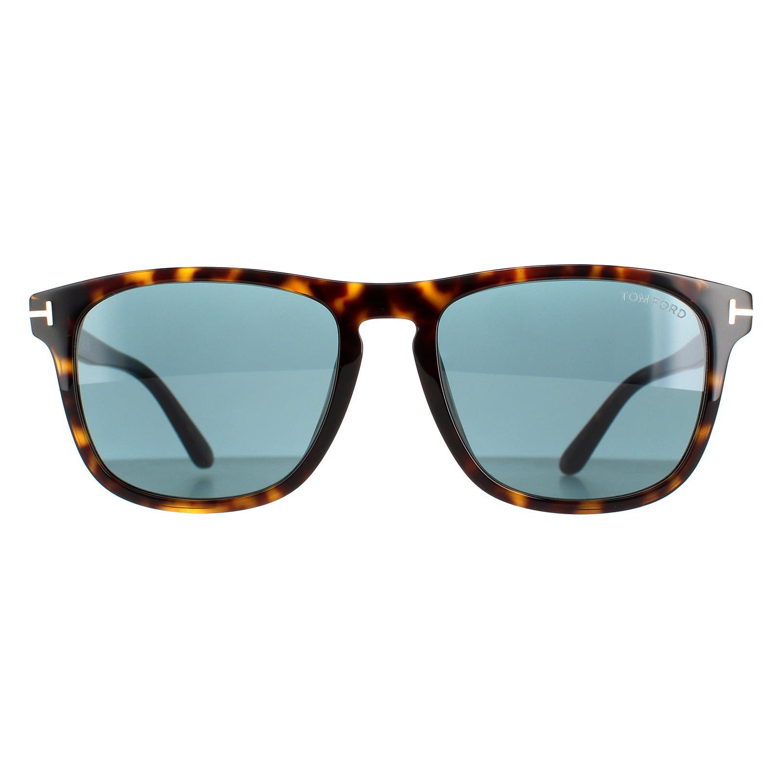 Tom Ford Vierkant Mannen Donker Havana Blauw FT0930 Gerard