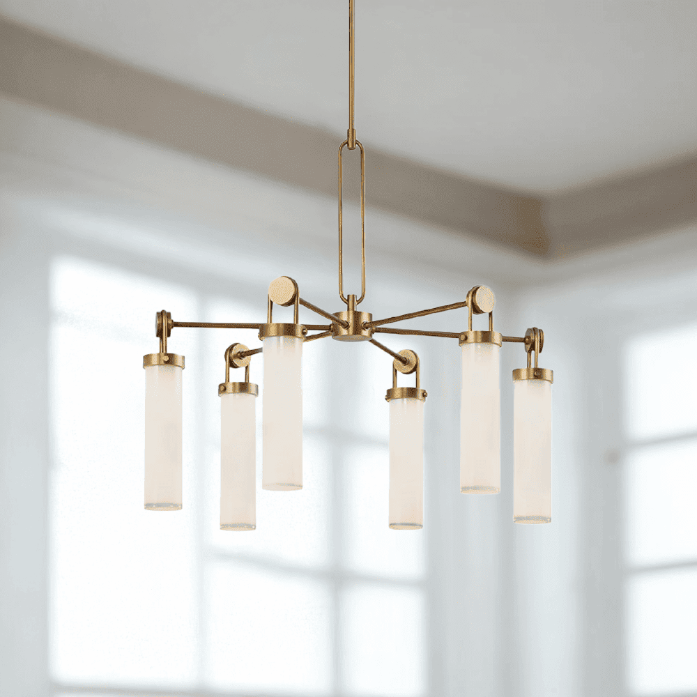 Maelis Gold 6 Light Cylinder Pendant Ceiling Light