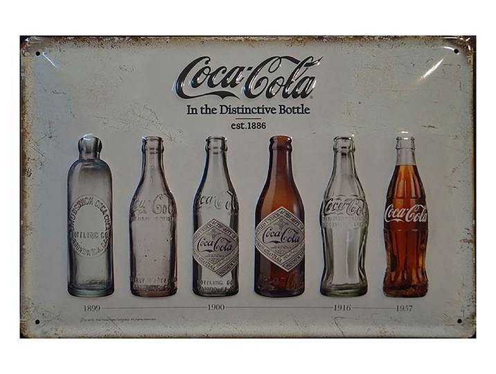 Münder Email Werbeblechschild Coca-Cola 20 × 30 cm