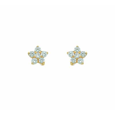 Paar Ohrstecker ADELIA´S "Blüte Ohrstecker Ohrringe 333 Gold ( 8K ) mit Zirkonia", gold, Ohrringe, Damen, Damen, Gold, Goldohrringe Blüte