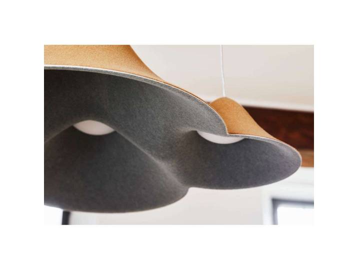Panorama Pendelleuchte Small Yellow/Grey - Loom Design - Wohnzimmer - Aluminium