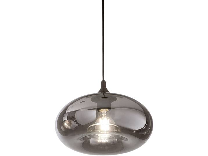 Designer-Pendellampe Giberti Luce Anna Glas grau B: 27 cm, E27