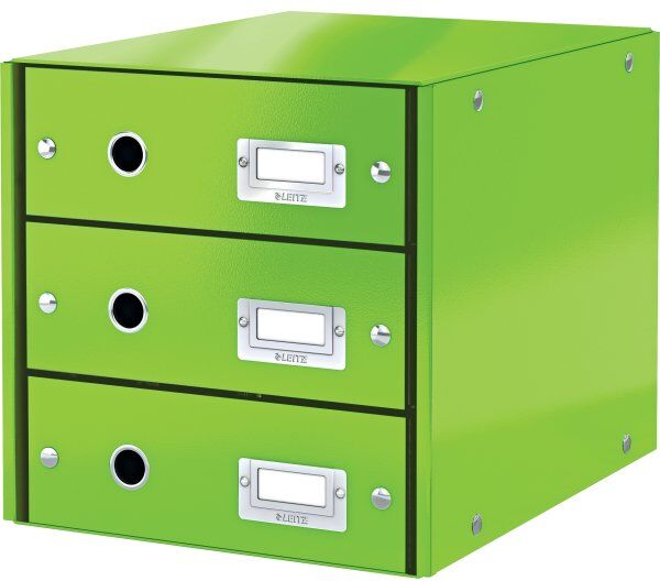 Leitz Click & Store Skuffekabinet   3 Rum   Grøn