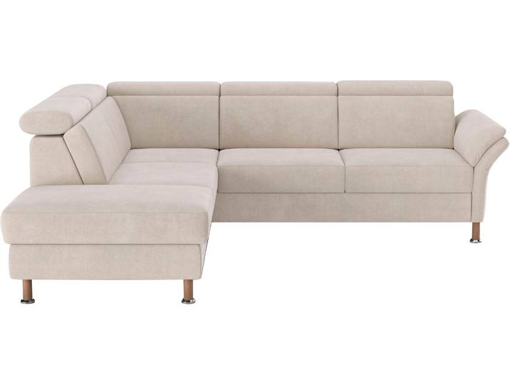 Ecksofa, 100% Polyester, Beige, 259×227 cm, Motorische Relaxfunktion, Klassisch, Home Affaire
