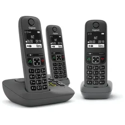 Gigaset AE690A Trio Schnurlostelefon mit Anrufbeantworter anthrazit