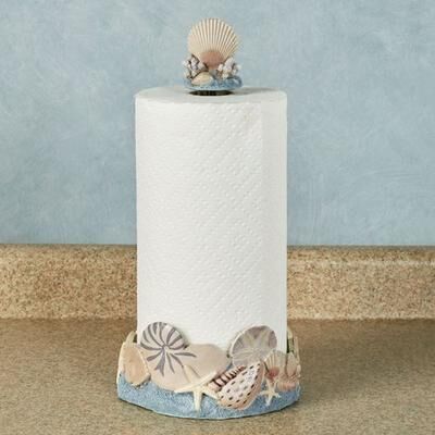 Touch of Class By the Sea Paper Towel Holder Blue , Blue