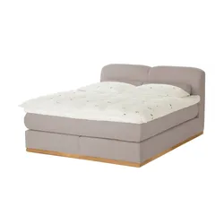 Boxspringbett  Esop , beige , Maße (cm): B: 180 H: 111