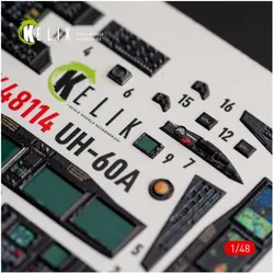 Kelik UH-60A Black Hawk - Type 2 Defence Intelligence of Ukraine interior 3D decals for ICM kit