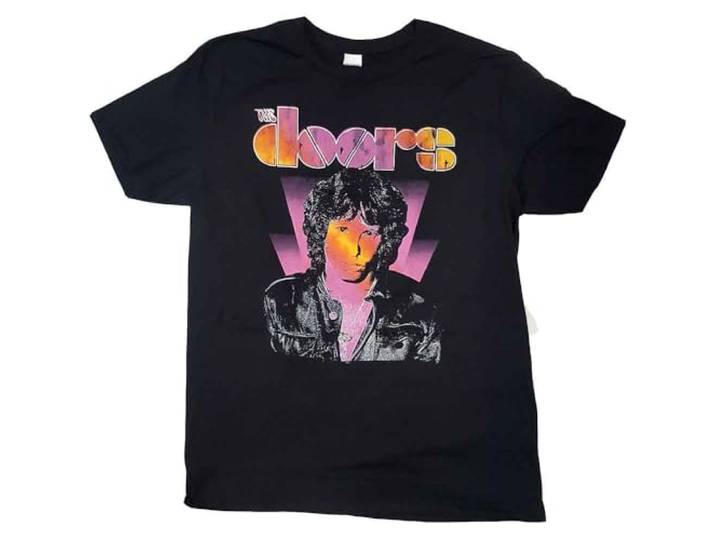 The Doors T Shirt Jim Morrison Beam Band Logo nieuw Officieel Mannen Zwart L