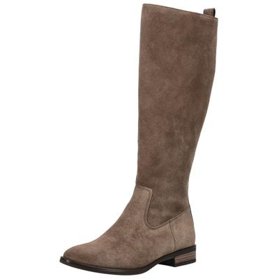 Stiefel PAUL GREEN "Paul Green Stiefel Veloursleder", Damen, Gr. 38,5, braun, Veloursleder, Schuhe Stiefel