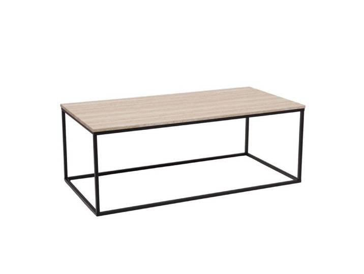 Table basse rectangulaire effet travertin L120 cm - Amadeus