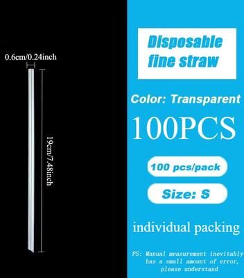 The Handy Homestead Individually Wrapped Transparent Drinking Straws For Milkshakes, Juice & Events s