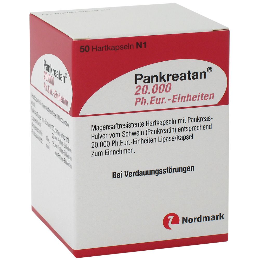 Pankreatan 20.000 Ph.Eur.-Einheiten msr.Hartkaps. 50 St Magensaftresistente Hartkapseln
