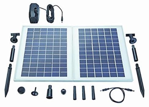Famanu Wasserspielset mit Solarpumpe - Garten Dekoration und Entspannung für Teiche